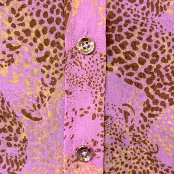 CAbi 5711 Minx Sheer Leopard Blouse Size XS - Picture 6 of 9